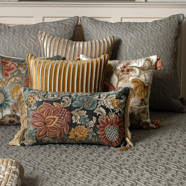 Gianna Off White Emb. Cushion Cover