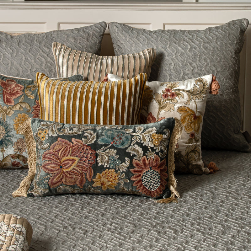 Gianna Off White Emb. Cushion Cover
