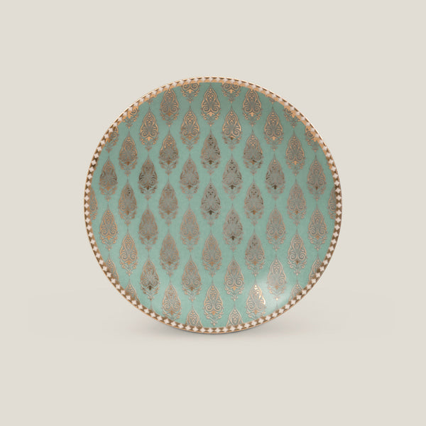 Miran Green & Gold Porcelain Quarter Plate