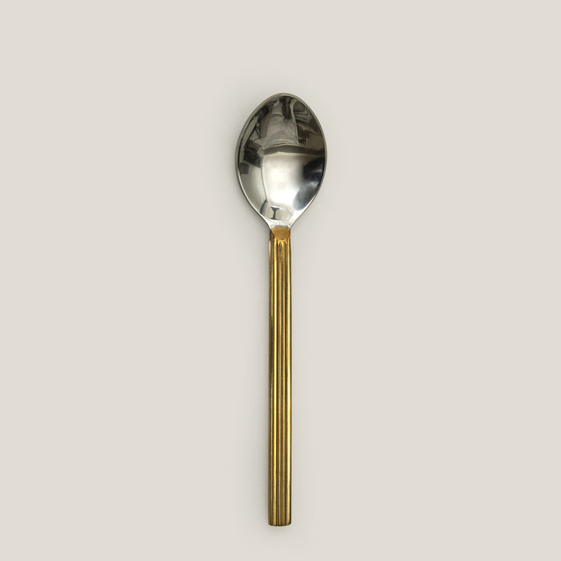 Cresta Stainless Steel & Brass Tea Spoon Set of 2