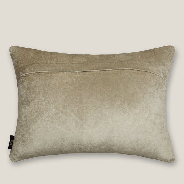 Crux Beige Velvet Cushion Cover
