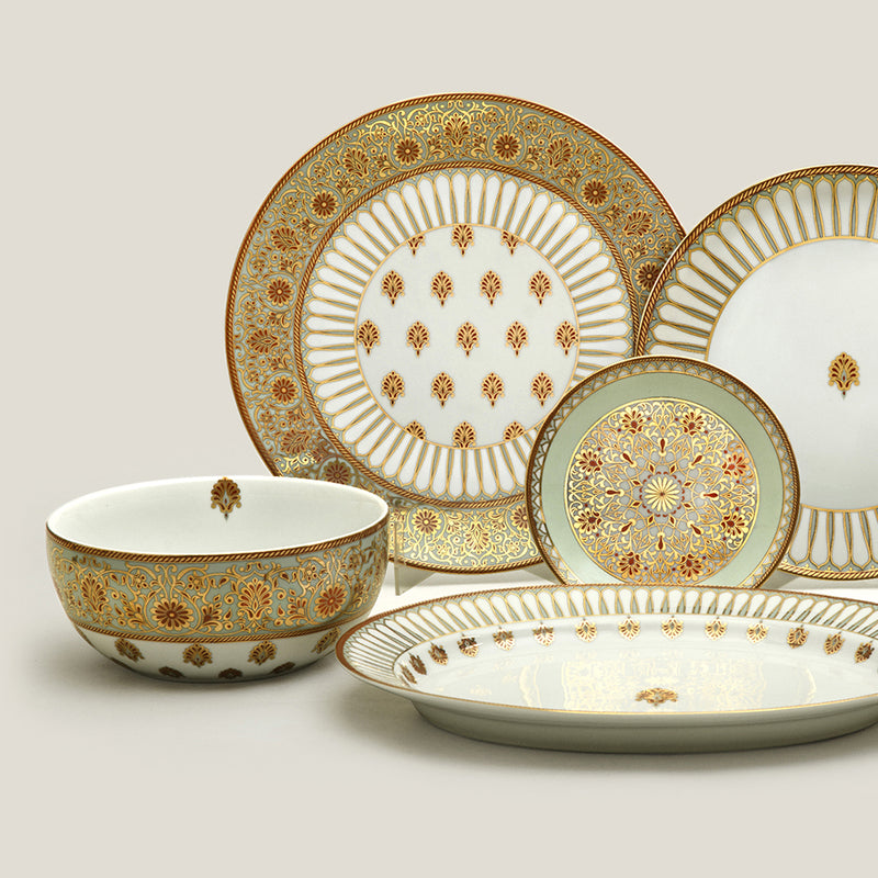 Buy Naqashi Porcelain Dinner Set For 6 Online – Address Home