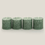 Mottled Green Box Candle Set Of 4