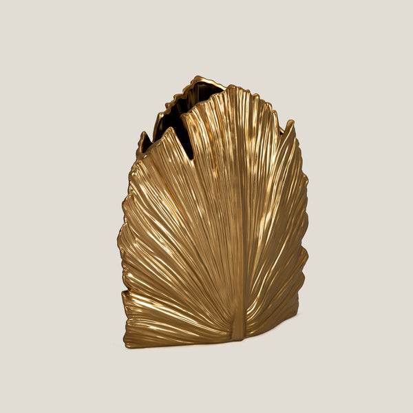 Palm Gold Ceramic Vase S