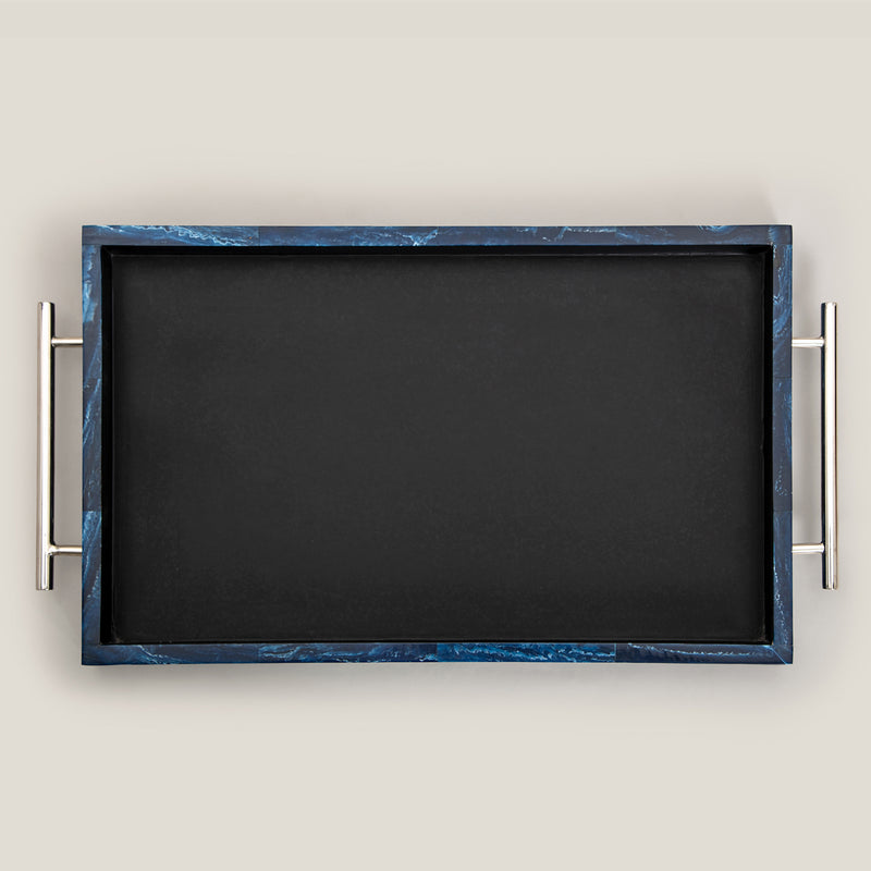 Blue Resin Serving Tray