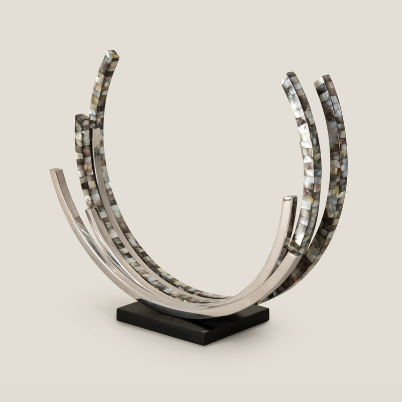 Mother Of Pearl Stainless Steel Sculpture