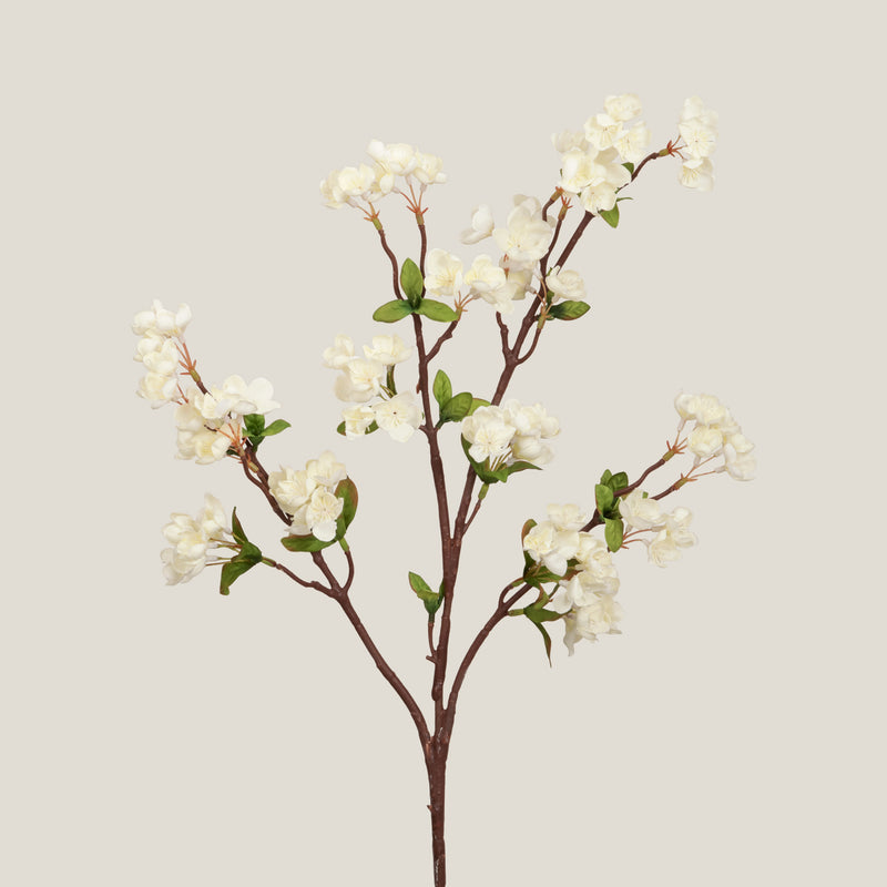 Cherry Blossom White Polyster Flower