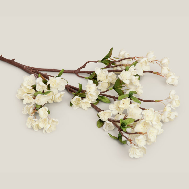 Cherry Blossom White Polyster Flower
