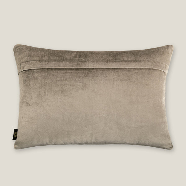  Dark Beige Embellished Velvet Cushion Cover