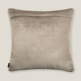 Dark Beige Hand Embellished Velvet Cushion Cover