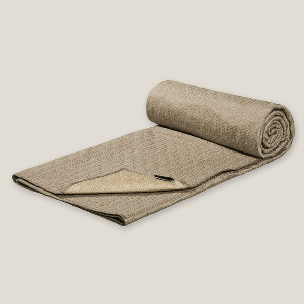 Inea Off-White & Beige Reversible Bedspread