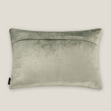 Grey Beaded Velvet Cushion Cover