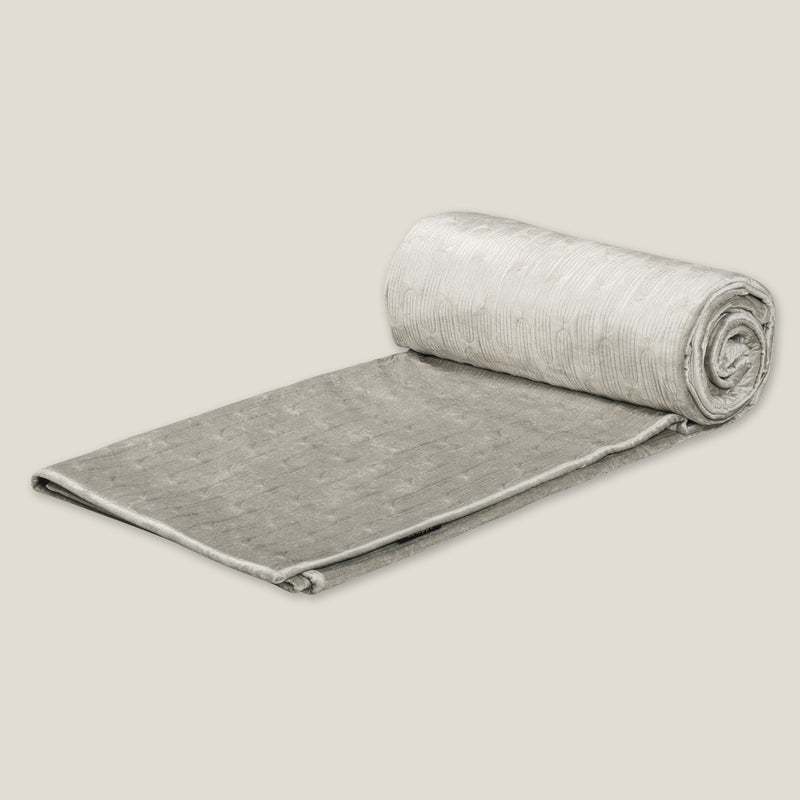 Gina Grey Metallic thread work velvet Bedspread