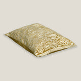 Mila Emb. Yellow Cotton Velvet Cushion Cover