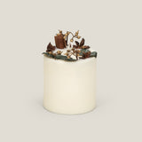 Gardenia Off White Fragrant Wax Candle