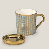Scales Yellow & Blue Ceramic Coffee Mug Set
