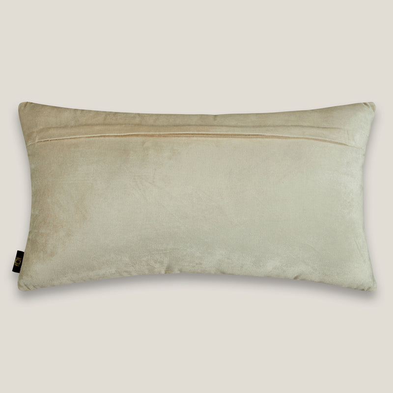 Off-white Viscose & Velvet Cushion Cover