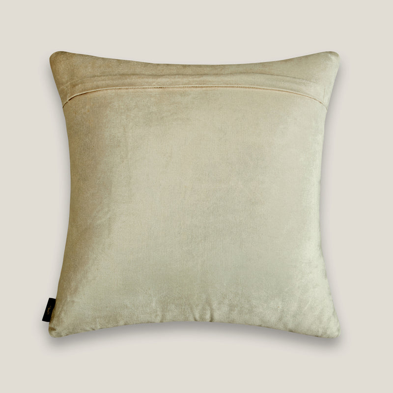 Off-white Viscose & Velvet Cushion Cover