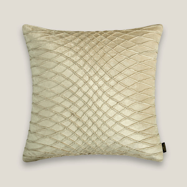 Rocaille White Viscose & Velvet Cushion Cover