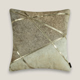 Brosse White Heron Leather Cushion Cover