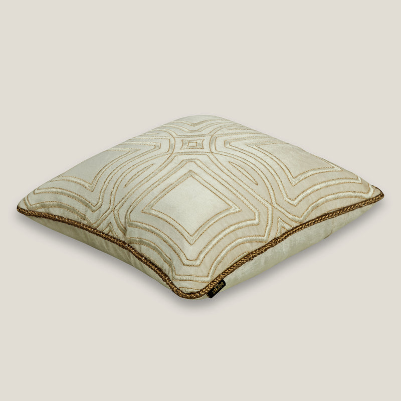 Gesu White Velvet Cushion Cover