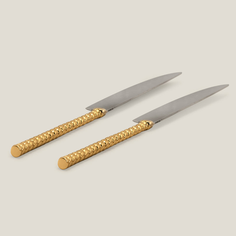 Marcus Gold Table Knife Set Of 2