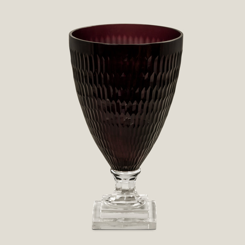 Edenic Matt Cut Purple Glass Vase