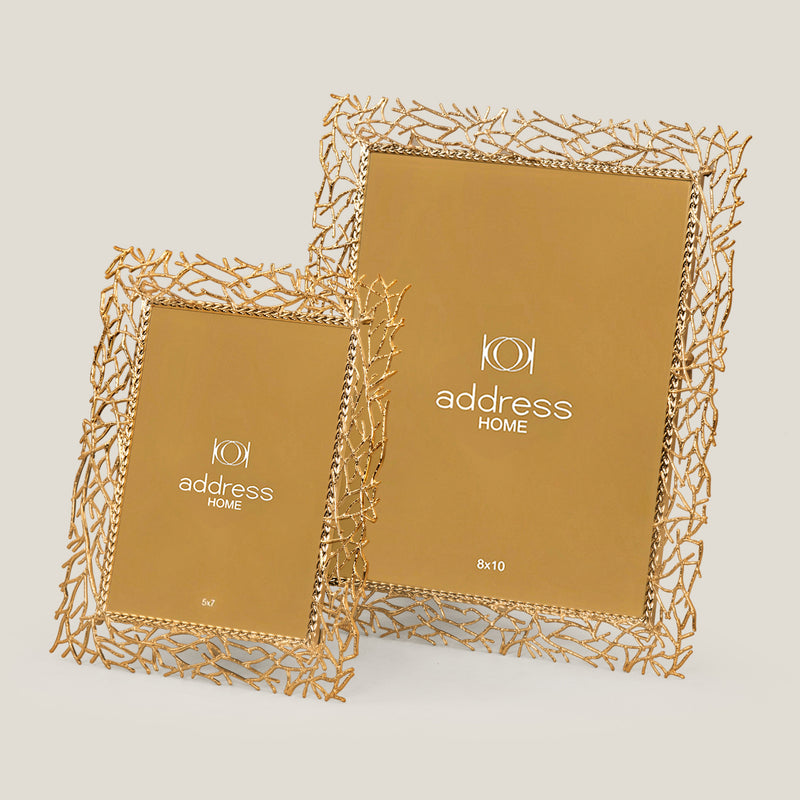 Twig Gold Metal & Glass Photo Frame Small