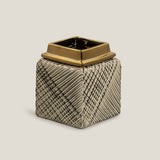Twine Grey & Gold Ceramic Vase