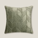 Hiriko Textured Green Velvet Cushion Cover