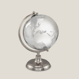 Orbis Clear & Silver Glass Globe