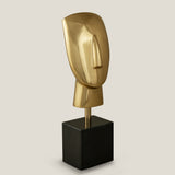 Visage Gold Metal Face Sculpture
