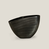 Visage Grey Face Metal Vase Small