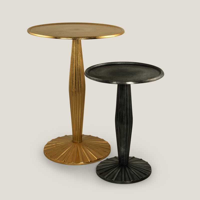 Roth Gold & Pewter Nest of Tables