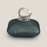 Morning Dew Blue Glass & Metal Decor Jar