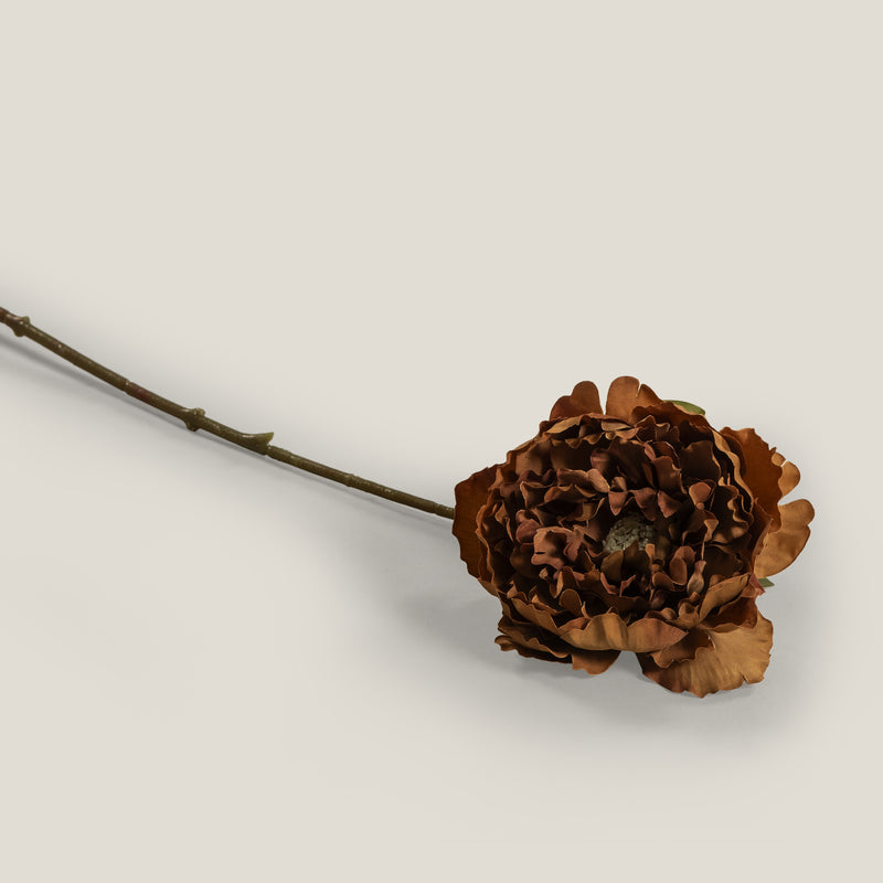 Rust Peony Faux Flower