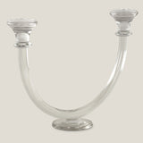 Clear Glass Candle Holder