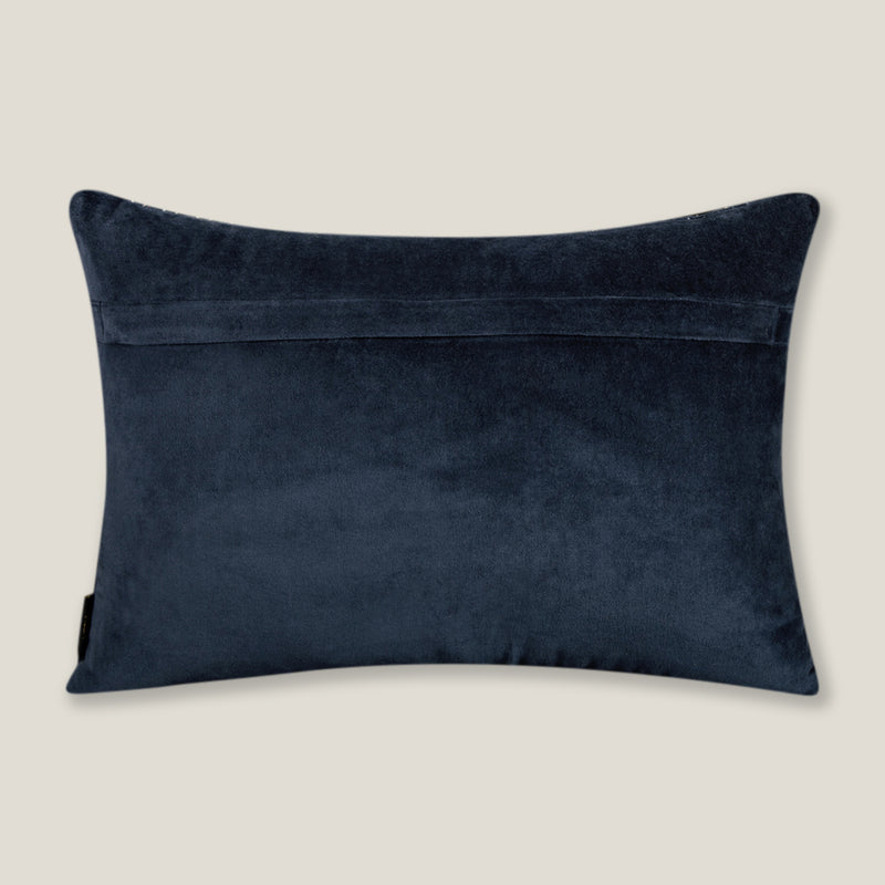 Sirius Navy Blue Cotton Velvet Cushion Cover
