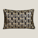 Rombe Gold Foil Navy Blue Cushion Cover
