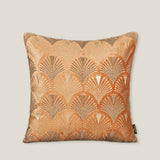 Florete Rust Foiled Velvet Cushion Cover