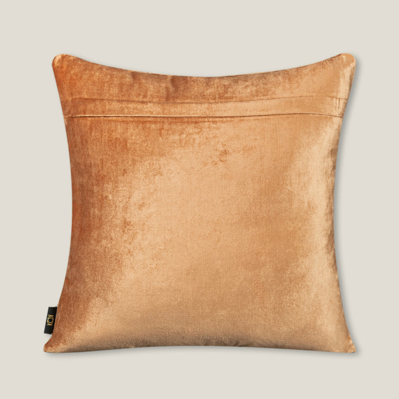 Florete Rust Foiled Velvet Cushion Cover