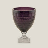 Vetro Purple Footed Glass Vase