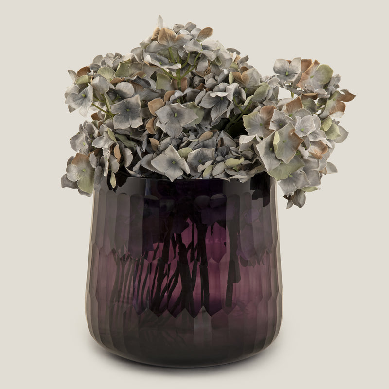 Vetro Purple Wide Glass Vase