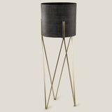 Crux Grey & Gold Textured Metal Planter Large