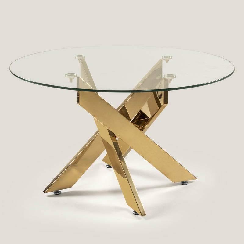 Trento Clear & Gold Coffee Table