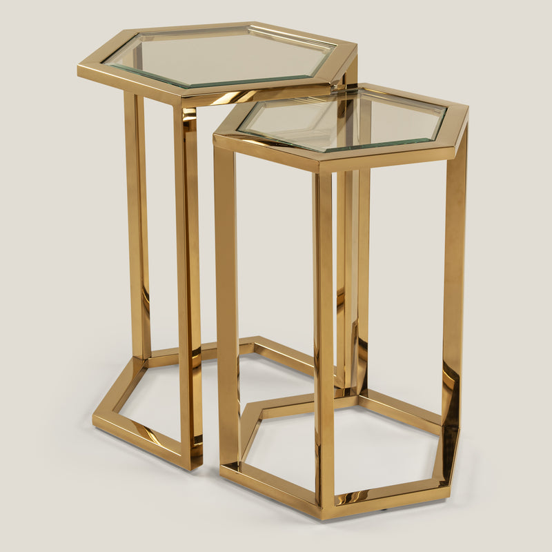 Hexad Gold Nest of Tables