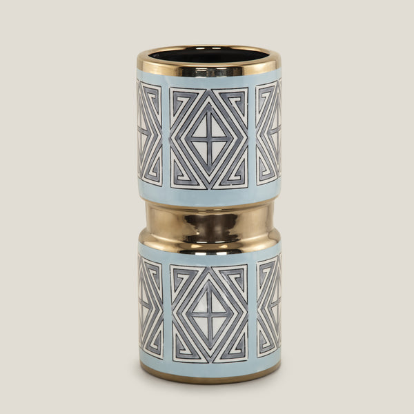 Sakai Blue & Gold Ceramic Vase