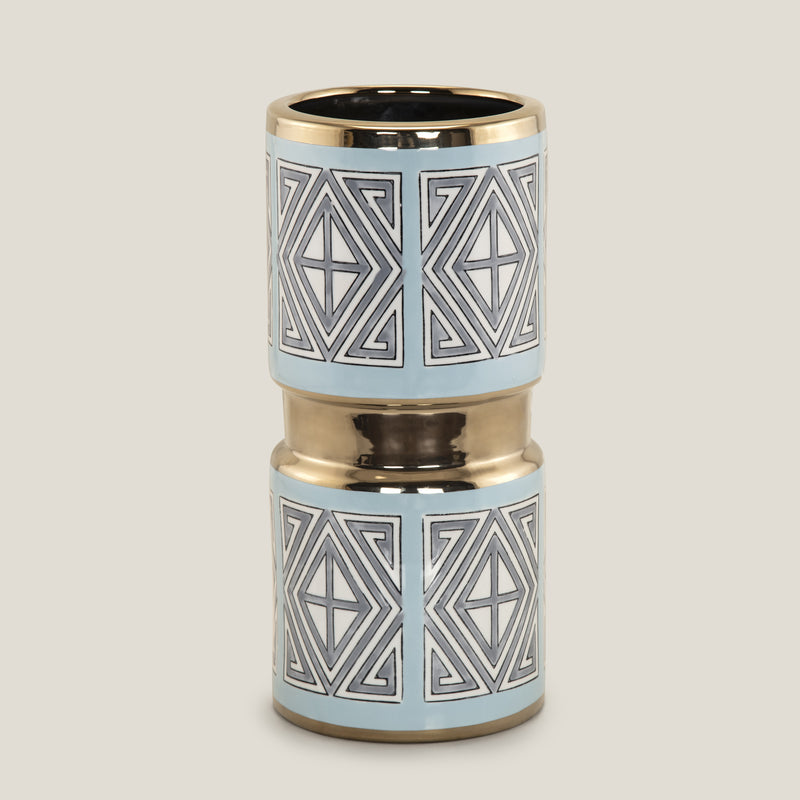Sakai Blue & Gold Ceramic Vase