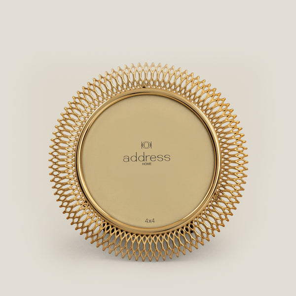 Chantilly Rose Gold Brass Round Photo Frame