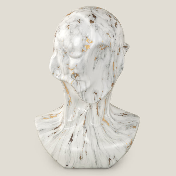 Marfil White Marble Portrait Ceramic Sculpture